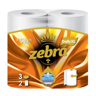 ZEBRA ΧΑΡΤΙ ΚΟΥΖΙΝΑΣ 2 ΡΟΛΑ 3Φ - (DAILY XL)