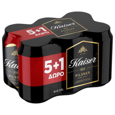 KAISER ΜΠΥΡΑ ΚΟΥΤΙ 330ml vol 5.2% - (5+1 ΔΩΡΟ)