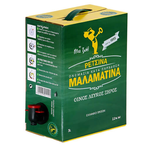 ΜΑΛΑΜΑΤΙΝΑ ΡΕΤΣΙΝΑ 3lit - (vol 11%)