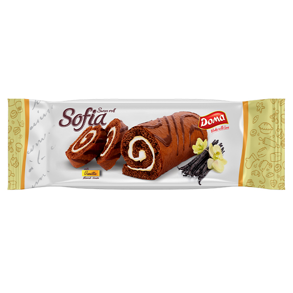 DOMA SOFIA SWISS ROLL 200gr - (ΓΕΜΙΣΗ ΒΑΝΙΛΙΑ)
