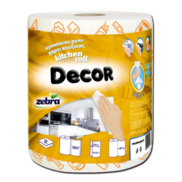 ZEBRA ΧΑΡΤΙ ΚΟΥΖΙΝΑΣ  2Φ 300gr - (DECOR)