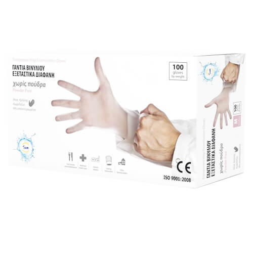 SAM ΓΑΝΤΙΑ ΒΙΝΥΛΙΟΥ ΔΙΑΦΑΝΕΣ ΧΩΡΙΣ ΠΟΥΔΡΑ - (100τεμ.) (LARGE)