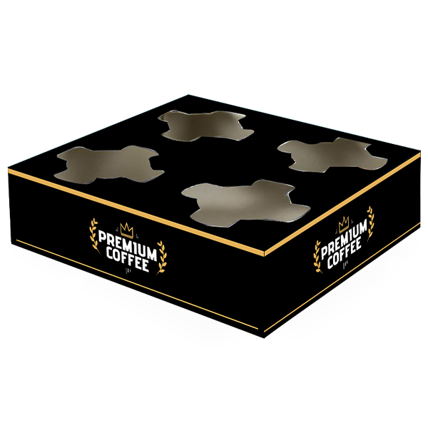 ΠΟΤΗΡΟΘΗΚΗ 4 ΘΕΣΕΩΝ (50τεμ.) - (PREMIUM COFFEE GOLD) (EASY OPEN)