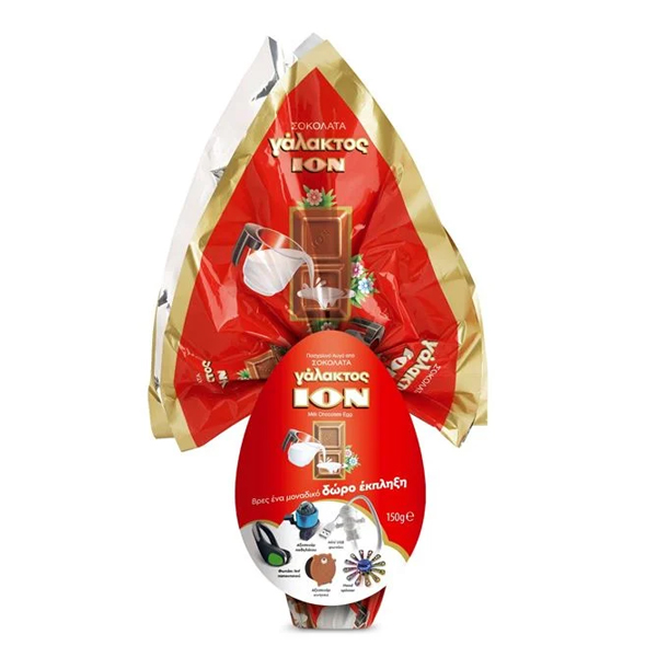ΙΟΝ ΠΑΣΧΑΛΙΝΟ ΑΥΓΟ ΓΑΛΑΚΤΟΣ 150gr. - (ΔΩΡΟ ΕΚΠΛΗΞΗ) (No 6804)