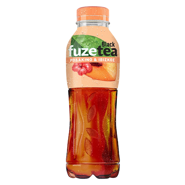 FUZE TEA ΜΑΥΡΟ 500ml - (ΡΟΔΑΚΙΝΟ ΚΑΙ ΙΒΙΣΚΟΣ)
