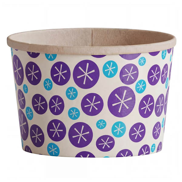 ΧΑΡΤΙΝΟ ΚΥΠΕΛΟ ΠΑΓΩΤΟΥ (12oz) - (PURPLE) (50τεμ.)