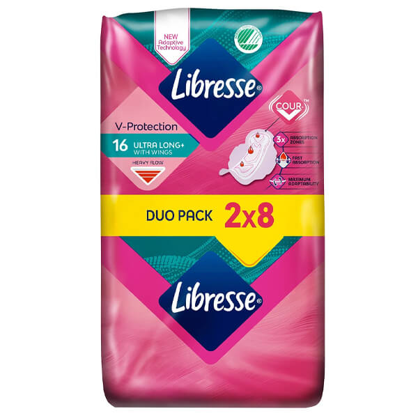 LIBRESSE ΣΕΡΒΙΕΤΕΣ ULTRA LONG 16τεμ. - (DUO PACK 2x8τεμ.)