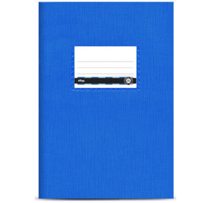 OFFICE   ΤΕΤΡΑΔΙΟ ΠΛΑΣΤΙΚΟ ΡΙΓΕ 50 ΦΥΛΛΩΝ (17x25cm) - (ΜΠΛΕ) - 60gr