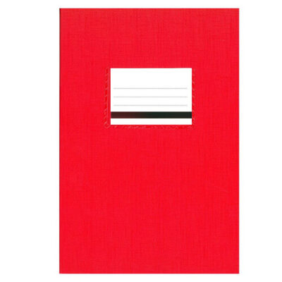 SALKO ΤΕΤΡΑΔΙΟ ΠΛΑΣΤΙΚΟ ΡΙΓΕ 50 ΦΥΛΛΩΝ (17x25cm) - (KOKKINO) (2098)
