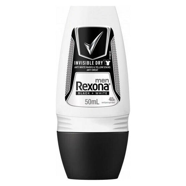REXONA ROLL-ΟΝ MEN 50ml - (INVISIBLE BLACK ΚΑΙ WHITE)