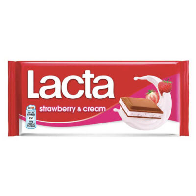 LACTA ΣΟΚΟΛΑΤΑ 100gr. - (ΚΡΕΜΑ ΦΡΑΟΥΛΑ)