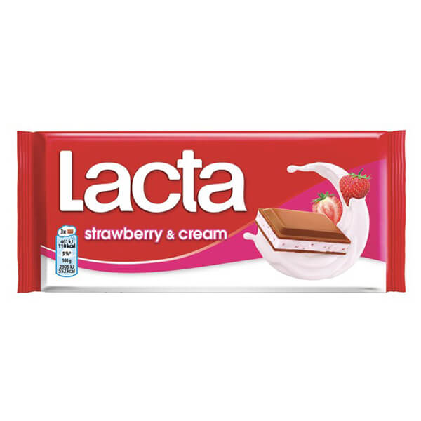 LACTA ΣΟΚΟΛΑΤΑ 100gr. - (ΚΡΕΜΑ ΦΡΑΟΥΛΑ)