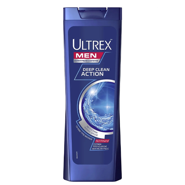 ULTREX ΣΑΜΠΟΥΑΝ 360ml - (DEEP CLEAN)(ΚΑΝΟΝΙΚΑ ΜΑΛΛΙΑ)