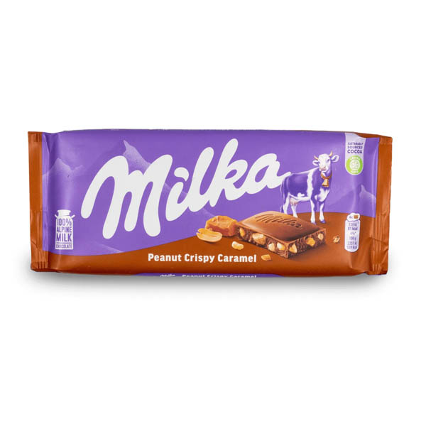 MILKA ΣΟΚΟΛΑΤΑ  90gr - (PEANUT CRISPY CARAMEL)