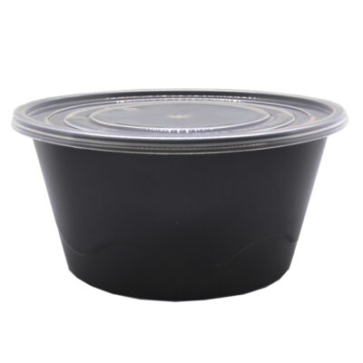 ΣΚΕΥΟΣ ΜΙΚΡΟΚΥΜΑΤΩΝ ΣΤΡΟΓΓΥΛΟ ΜΑΥΡΟ + ΚΑΠΑΚΙ 750ml-800ml  - 25οz (50τεμ.)