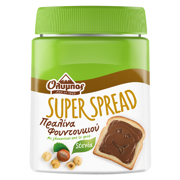 ΟΛΥΜΠΟΣ SUPΕRESPREAD ΠΡΑΛΙΝΑ ΦΟΥΝΤΟΥΚΙΟΥ 350gr. - (STEVIA)