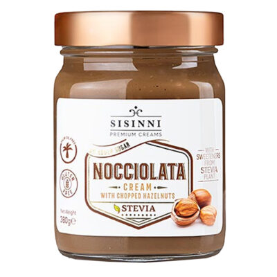 SISINNI ΚΡΕΜΑ ΚΑΚΑΟ 380gr. - (ΜΕ ΚΟΜΜΑΤΙΑ ΦΟΥΝΤΟΥΚΙΟΥ) (STEVIA)