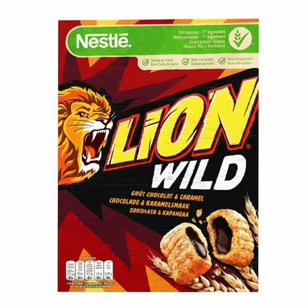 NESTLE LION WILD 410gr. - (ΣΟΚΟΛΑΤΑ ΚΑΙ ΚΑΡΑΜΕΛΑ)