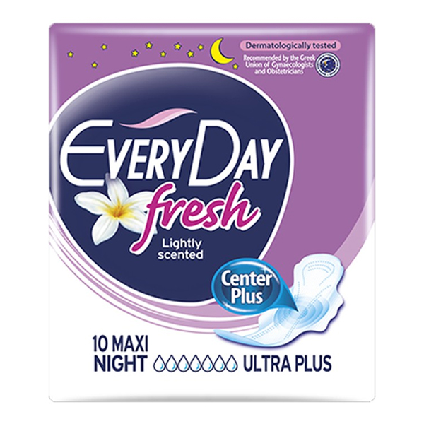 EVERYDAY ΣΕΡΒΙΕΤΕΣ FRESH 10τεμ. - (MAXI NIGHT ULTRA PLUS) (0604)