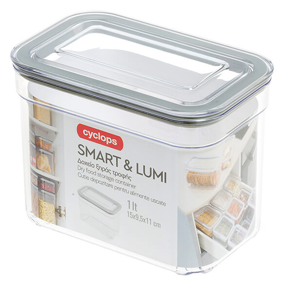 ΚΥΚΛΩΨ ΔΟΧΕΙΟ ΞΗΡΑΣ ΤΡΟΦΗΣ 1lit. - (SMART ΚΑΙ LUMI)