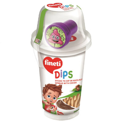FINETI DIPS ΜΕ ΠΡΑΛΙΝΑ 45gr (+ΔΩΡΟ)