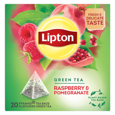 LIPTON ΠΡΑΣΙΝΟ ΤΣΑΙ ΠΥΡΑΜΙΔΑ (20x1,4gr) - (ΒΑΤΟΜΟΥΡΟ ΚΑΙ ΡΟΔΙ)