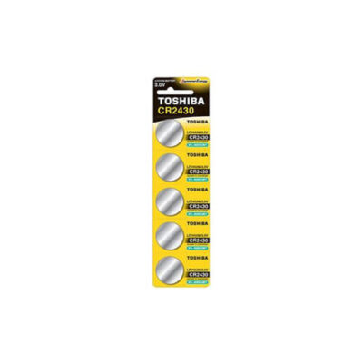 TOSHIBA ΜΠΑΤΑΡΙΑ (CR2430) 3V LITHIUM (5τεμ.) - (ΜΕ ΦΟΡΟ 0,02€)