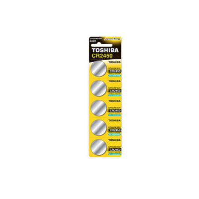 TOSHIBA ΜΠΑΤΑΡΙΑ (CR2450) 3V LITHIUM (5τεμ.) - (ΜΕ ΦΟΡΟ 0,02€)