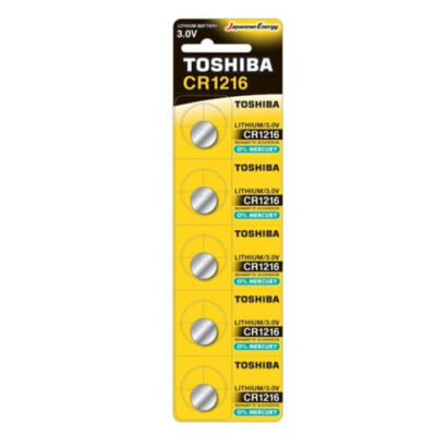 TOSHIBA ΜΠΑΤΑΡΙΑ (CR1216) (5τεμ.) - (ΜΕ ΦΟΡΟ 0,01€)