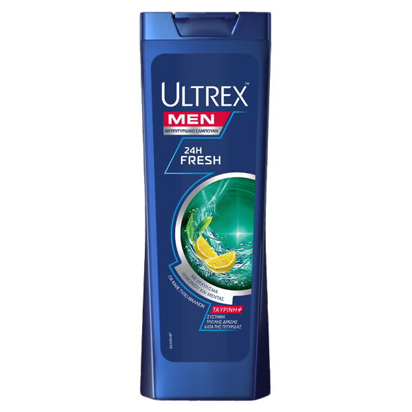ULTREX ΣΑΜΠΟΥΑΝ 360ml - (FRESH ΛΕΜΟΝΙ ΚΑΙ ΜΕΝΤΑ )
