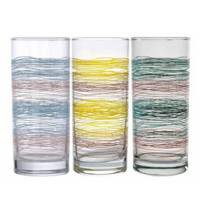 UNIGLASS (91206D412) ΠΟΤΗΡΙ ΓΥΑΛΙΝΟ ΝΕΡΟΥ CLASSICO COLORS - (6τεμ.)