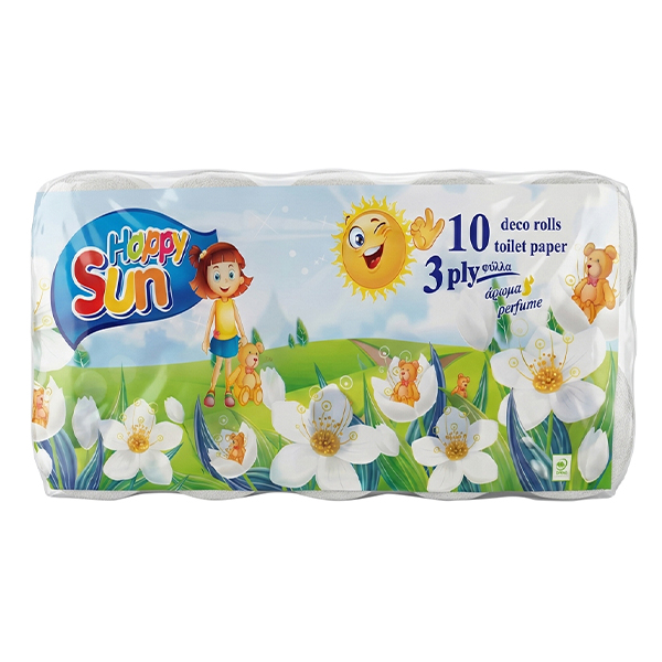 HAPPY SUN ΧΑΡΤΙ ΥΓΕΙΑΣ ΜΠΛΕ (95gr. x 10 ΡΟΛΛA)