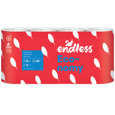 ENDLESS ΧΑΡΤΙ ΥΓΕΙΑΣ ECONOMY 2ply - (65gr. x 8 ΡΟΛΛA)
