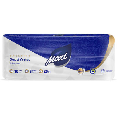 MAXI ΧΑΡΤΙ ΥΓΕΙΑΣ 3φυλλο 100gr. - (10 ΡΟΛΑ) (DECO) (3010039)