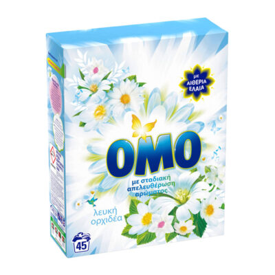 OMO ΣΚΟΝΗ ΠΛΥΝΤΗΡΙΟΥ 45μεζ. (2,520kg) - (ΛΕΥΚΗ ΟΡΧΙΔΕΑ)