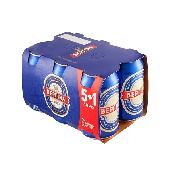 ΒΕΡΓΙΝΑ LAGER ΜΠΥΡΑ ΚΟΥΤΙ 330ml - (5+1ΔΩΡΟ)