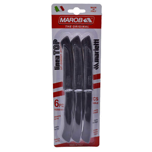 MAROB ΜΑΧΑΙΡΙ ΛΕΙΟ 8.5cm 6τεμ. - (ΔΙΑΦΟΡΑ ΧΡΩΜΑΤΑ) (20NK-BL)