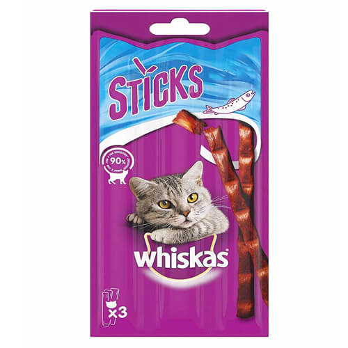 WHISKAS ΓΑΤΟΤΡΟΦΗ STICKS 18gr - (ΣΟΛΟΜΟΣ)