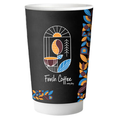 ΠΟΤΗΡΙ ΧΑΡΤΙΝΟ FRESH COFFEE (DOUBLE WALL) (16οz) - (25τεμ.)