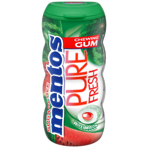 MENTOS PURE FRESH CURVY POCKET BOTTLE (28grx12τεμ) - (WATERMELON)