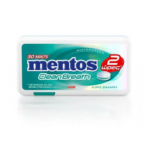 MENTOS CLEAN BREATH (12x21gr.) - (WINTERGREEN)