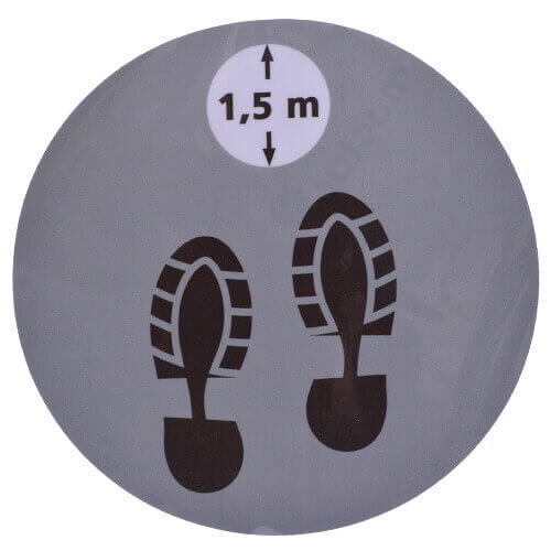 ΣΗΜΑΝΣΗ ΔΑΠΕΔΟΥ ΑΠΟΣΤΑΣΗΣ (Φ20 1.5m) - (ΓΚΡΙ - ΜΑΥΡΟ) (02-538)