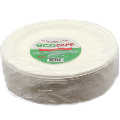 ECOCARE ΠΙΑΤΑ ΑΠΟ ΖΑΧΑΡΟΚΑΛΑΜΟ ΜΕΓΑΛΑ 23cm - (50τεμ.)