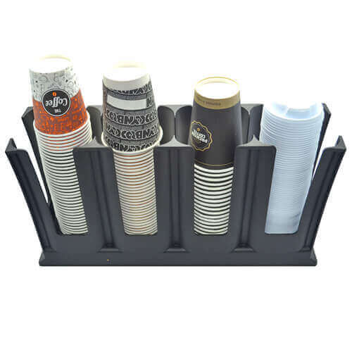 COLORATO ΠΟΤΗΡΟΘΗΚΗ ΠΛΑΣΤΙΚΗ 4 ΘΕΣΕΩΝ - (ΜΑΥΡΗ) (CLPCS-4A)