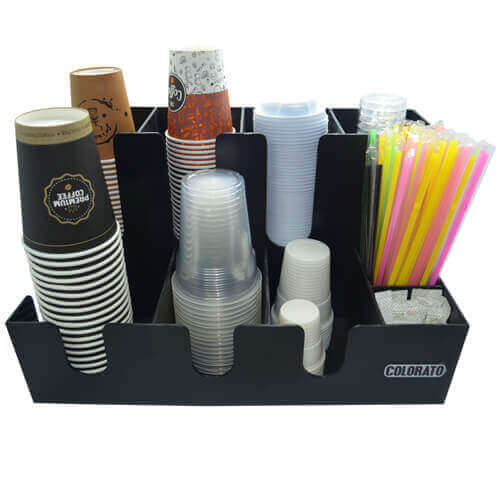 COLORATO ΠΟΤΗΡΟΘΗΚΗ ΠΛΑΣΤΙΚΗ 8 ΘΕΣΕΩΝ - (ΜΑΥΡΗ) (CLPCS-8Β)