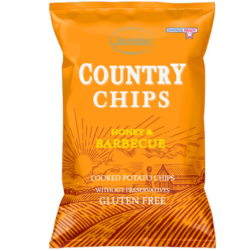 JUMBO COUNTRY CHIPS 150gr. - (ΜΕΛΙ ΚΑΙ BBQ) (84340)