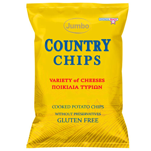 JUMBO COUNTRY CHIPS 150gr. - (ΤΥΡΙ ΚΑΙ ΠΑΡΜΕΖΑΝΑ) (84440)