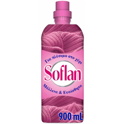 SOFLAN ΥΓΡΟ ΠΛΥΣΙΜΑΤΟΣ ΡΟΥΧΩΝ ΣΤΟ ΧΕΡΙ 900ml