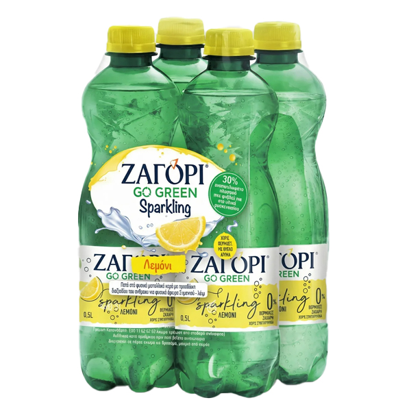 ΖΑΓΟΡΙ ΑΝΘΡΑΚΟΥΧΟ ΝΕΡΟ 500ml - (ΛΕΜΟΝΙ ΚΑΙ LIME) (4 PACK)