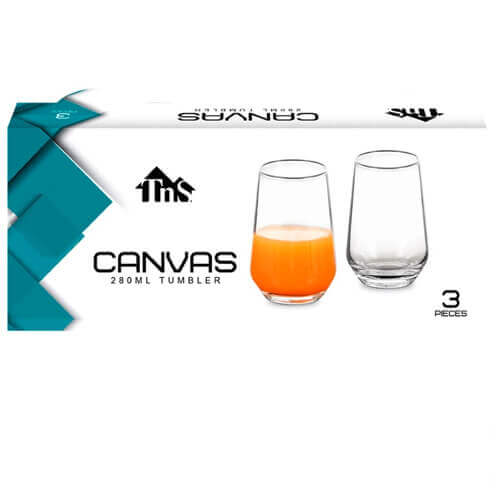 TNS ΠΟΤΗΡΙ ΓΥΑΛΙΝΟ ΝΕΡΟΥ ΔΙΑΦΑΝΟ (3τεμ.) - (CANVAS) (TNV083)